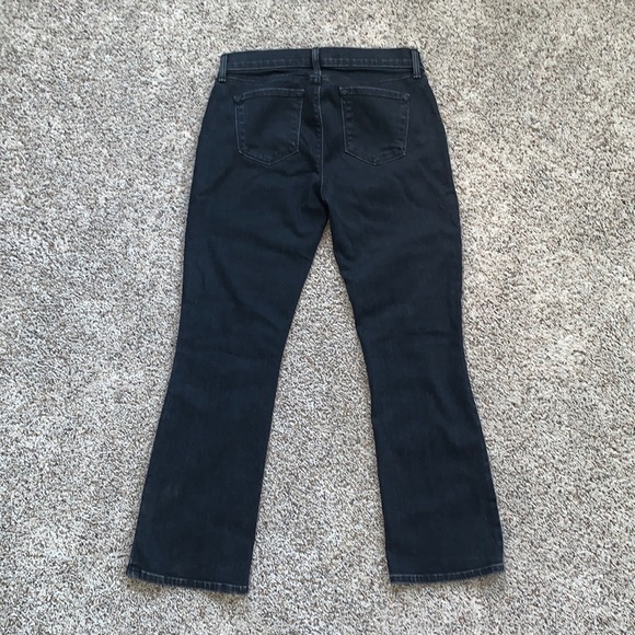 J BRAND Selena Mid-Rise Bootcut Black Stretch Denim Cropped Capri - Picture 13 of 16